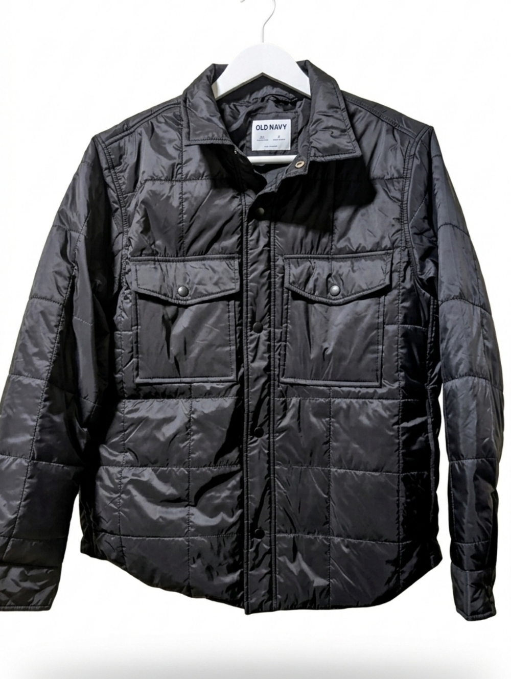 Old Navy Men's Black Quilted Puffer Jacket Size Large NWOT